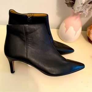 Franco Sarto Elegant Black Leather Booties